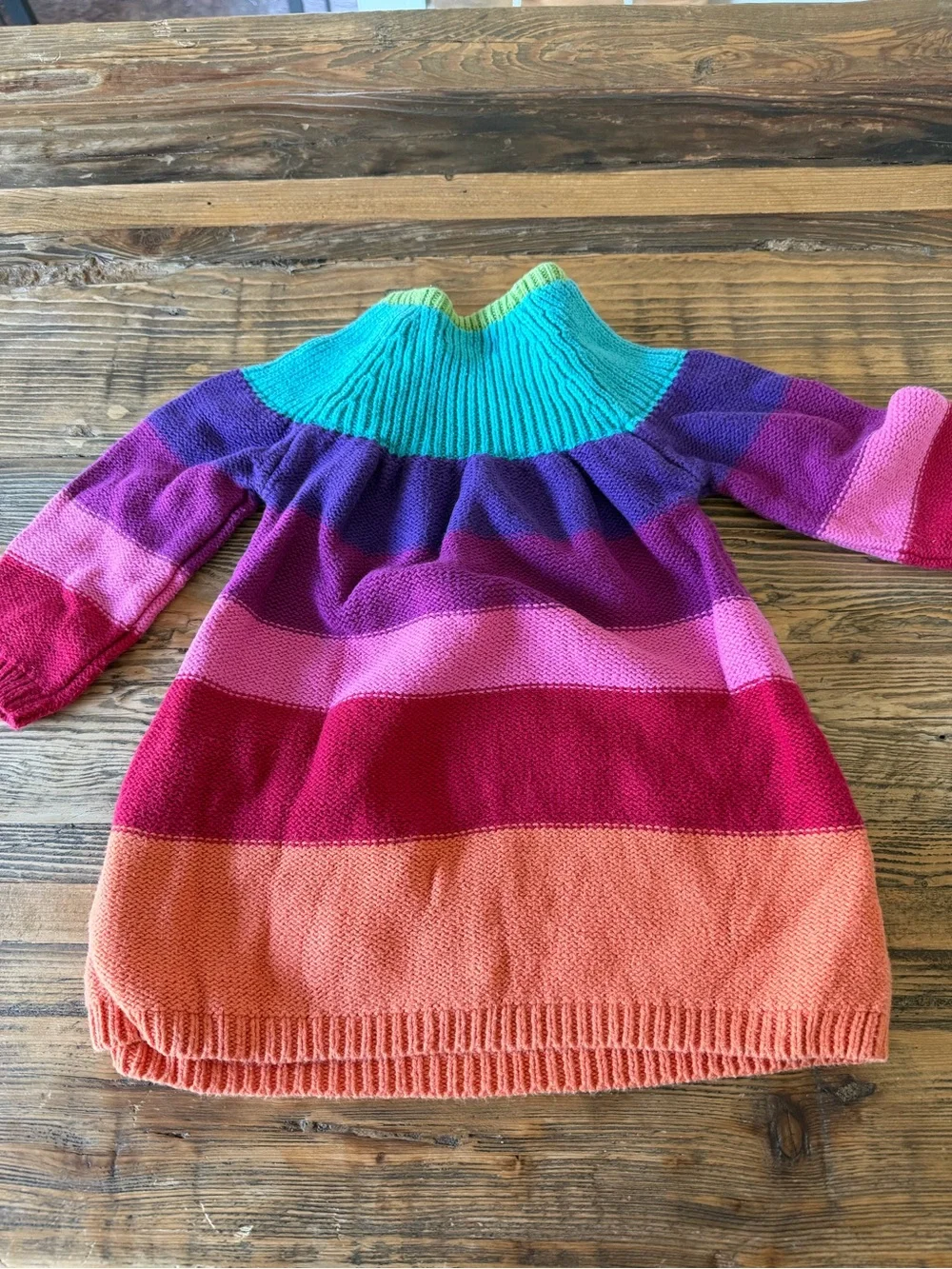 babyGAP Colorblock Knit Baby Dress with Buttons 6-12 MONTHS